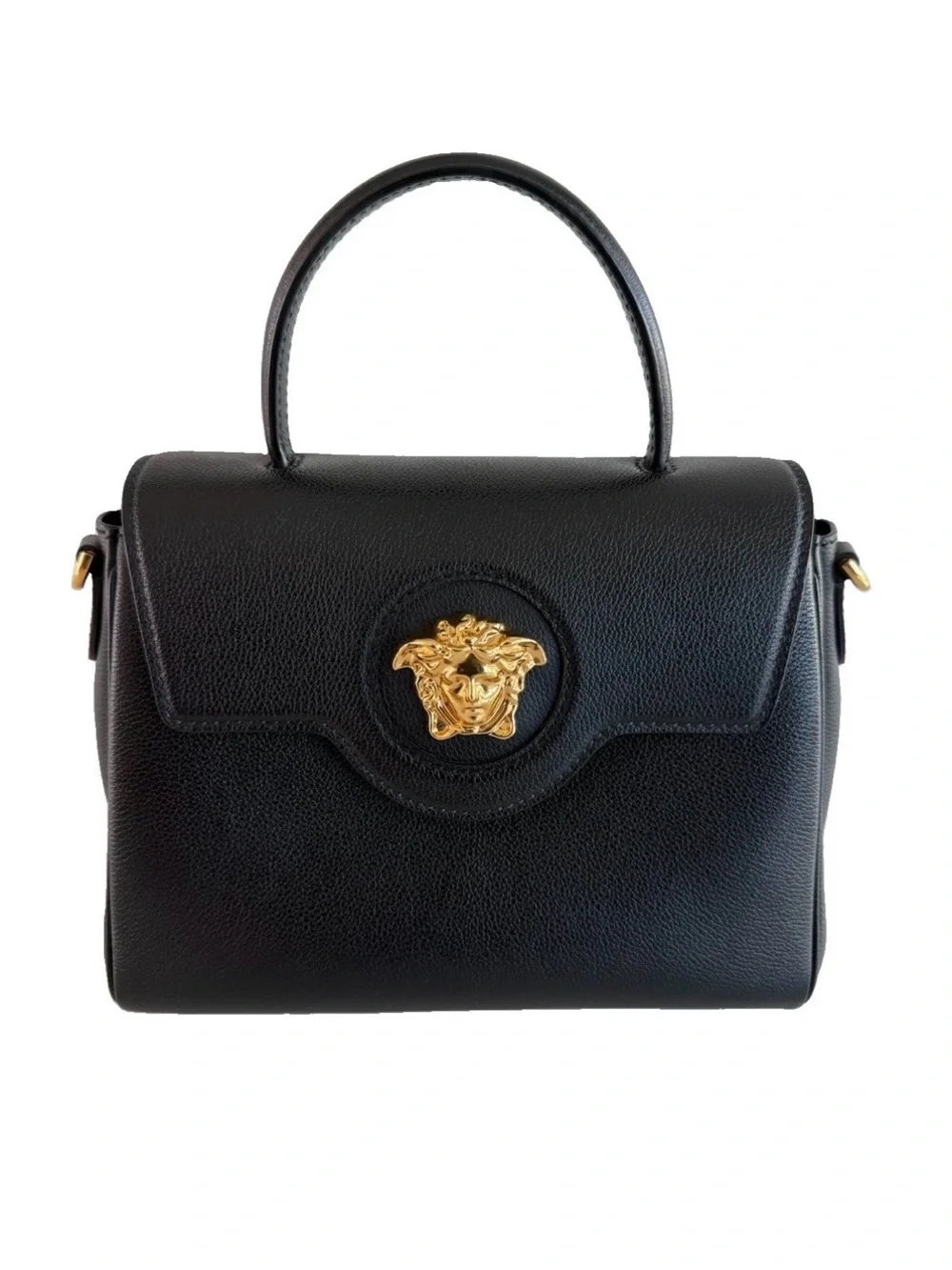 Versace La Medusa Leather Top Handle
